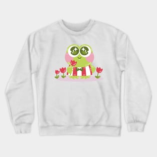 Kawaii Anime Frog Art Crewneck Sweatshirt